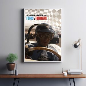 Ford v Ferrari minimalist movie poster art