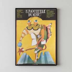 Colorful Ghostbusters movie poster for wall decor