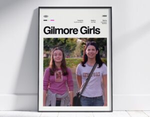 Gilmore Girls movie poster showcasing iconic moments