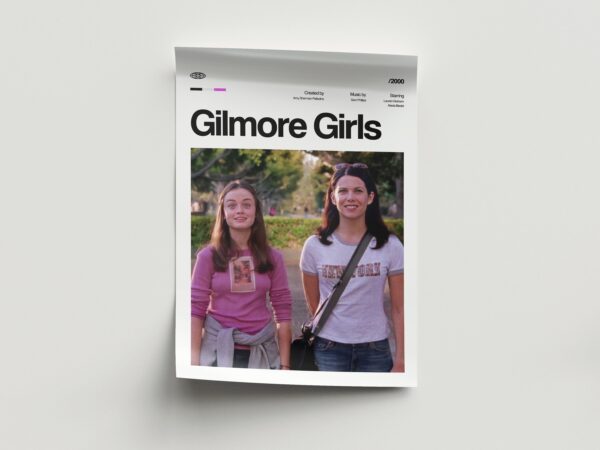 Gilmore Girls movie poster showcasing iconic moments