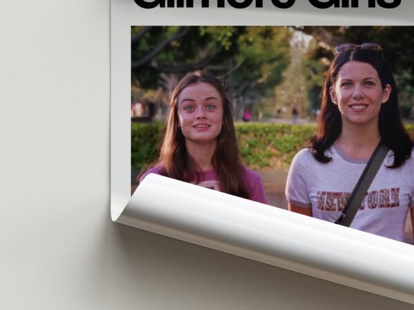 Gilmore Girls movie poster showcasing iconic moments