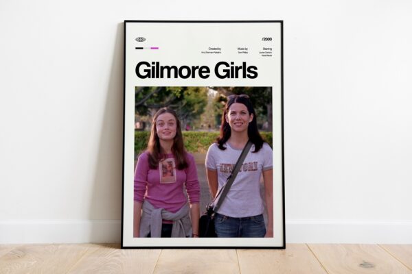 Gilmore Girls movie poster showcasing iconic moments