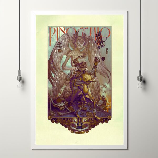Del Toro's Pinocchio movie poster art print