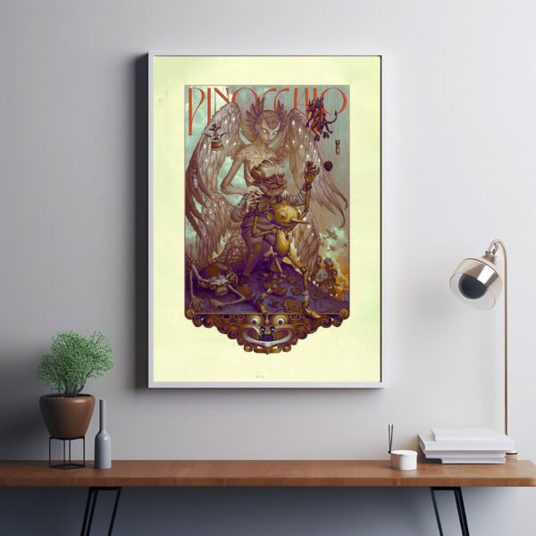 Del Toro's Pinocchio movie poster art print