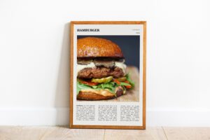 Gourmet Burger movie poster retro food art