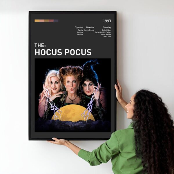 Minimalist Hocus Pocus movie poster art