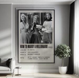 How to Marry a Millionaire minimalist movie poster