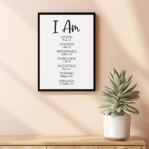 Positive affirmations movie poster with Bible verses