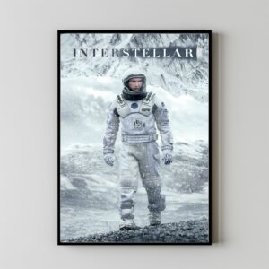 Interstellar movie poster featuring cosmic imagery