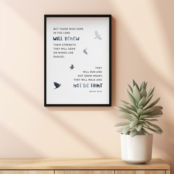 Inspirational movie poster of Isaiah 40:31 art