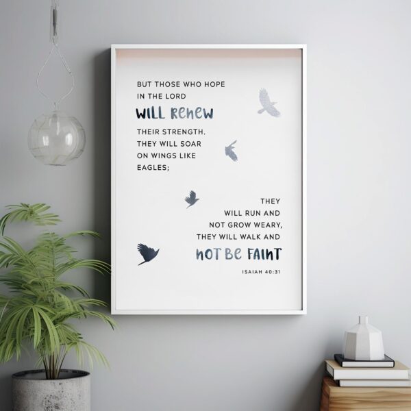 Inspirational movie poster of Isaiah 40:31 art