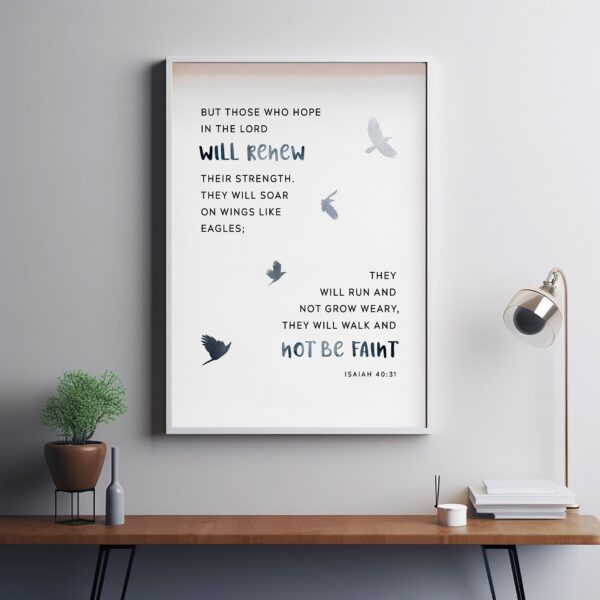 Inspirational movie poster of Isaiah 40:31 art