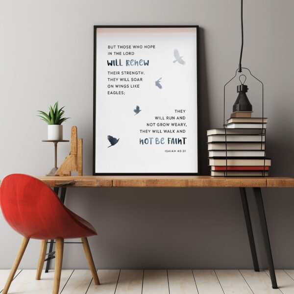 Inspirational movie poster of Isaiah 40:31 art