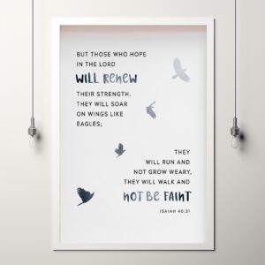 Inspirational movie poster of Isaiah 40:31 art
