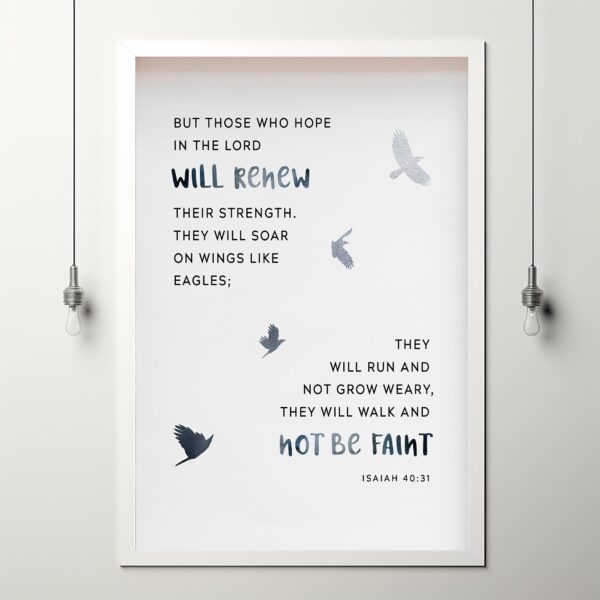 Inspirational movie poster of Isaiah 40:31 art