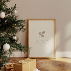 Vintage Christmas movie poster inspired by John 1:14