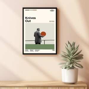 Retro Knives Out movie poster by Rian Johnson