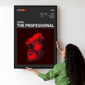 Minimalist Léon movie poster art print