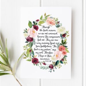 Inspiring Bible verse movie poster Lamentations 3:22-24