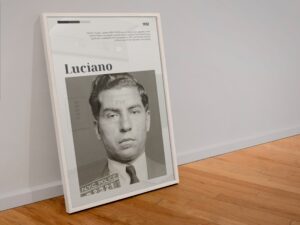 Lucky Luciano mugshot movie poster art