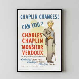 Monsieur Verdoux movie poster artwork by Charlie Chaplin