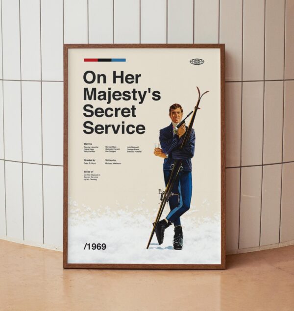 Midcentury movie poster for On Her Majesty's Secret Service