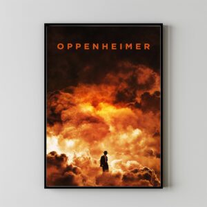 Oppenheimer movie poster in modern art style