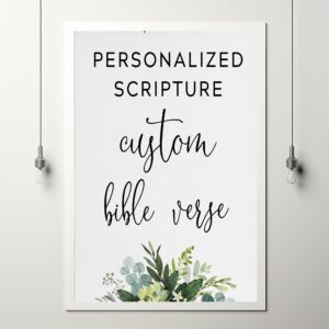 Personalized Bible verse movie poster art