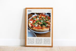 Neapolitan pizza culinary movie poster art