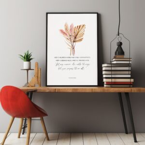 Proverbs 31:28 movie poster floral design