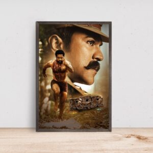 Vintage RRR movie poster by S.S. Rajamouli