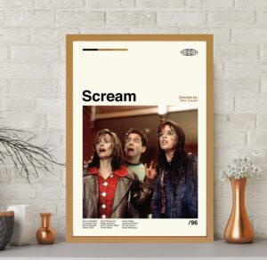 Retro Scream movie poster by Wes Craven