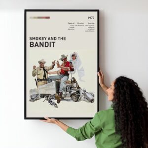Smokey and the Bandit minimalist movie poster artwork