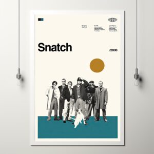 Snatch movie poster by Guy Ritchie in vintage modern style
