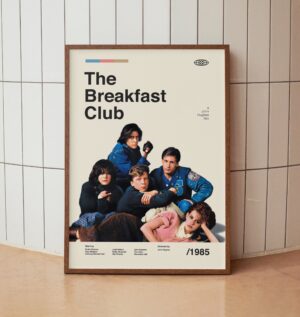 The Breakfast Club retro movie poster design