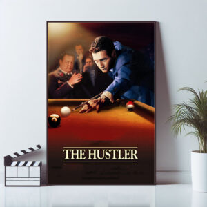 The Hustler movie poster in retro style