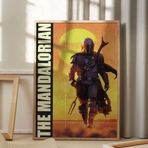 The Mandalorian vintage movie poster by Jon Favreau