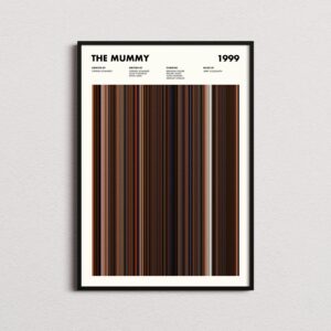 The Mummy movie poster barcode print art