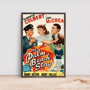 The Palm Beach Story movie poster for classic decor