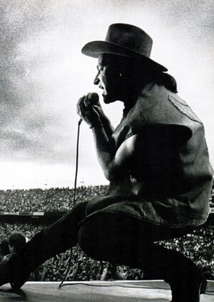 Bono live in concert black and white movie poster