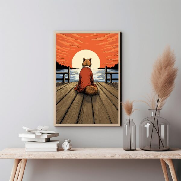 Doge meme movie poster in Japanese Ukiyo-e style