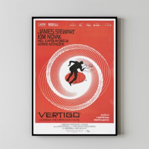 Retro Vertigo movie poster by Alfred Hitchcock