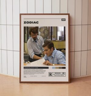 Zodiac movie poster by David Fincher in minimalist style