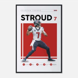 C. J. Stroud Football Poster full-size wall art print