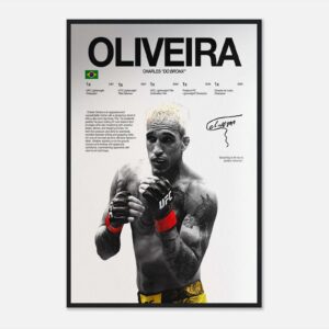 Charles Oliveira MMA poster, full-size wall art for fans