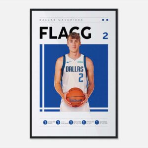 Cooper Flagg basketball poster in dynamic urban style.