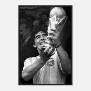 Diego Maradona football poster in motivational design