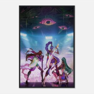 Kpop Demon Hunters movie poster featuring vibrant artwork.