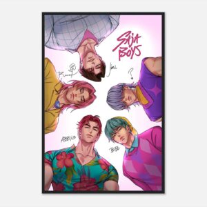 Saja Boys K-Pop Demon Hunters movie poster in vibrant colors