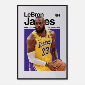 LeBron James basketball poster wall art